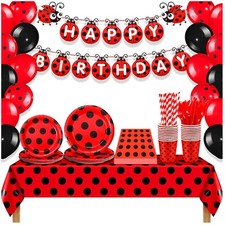 Ladybug Baby Shower Decoración - Juego de manteles 51x86 pulgadas
