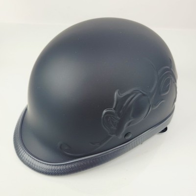 Badass Helmet Half Helmet Rose Tatto DOT Approve Polycarbonate Shell