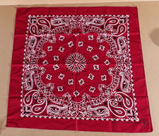 Vintage Hav-A-Hank Red Paisley Bandana 100% Cotton RN 15187 Made in USA