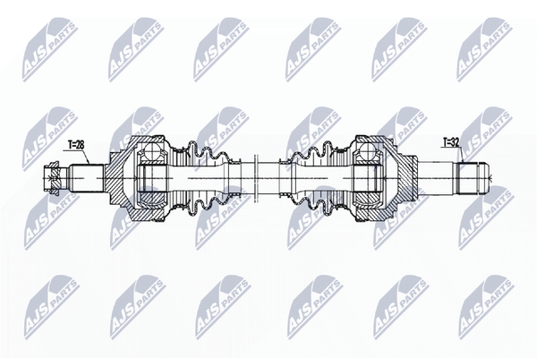 Antriebswelle NTY NPW-BM-195 FüR BMW 3Er Turismo F34 4Er F32 F82 Touring F31 F36-image