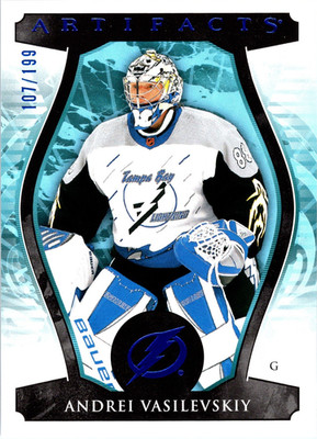 2023-24 Upper Deck Artifacts Royal Blue /199 Andrei Vasilevskiy #144