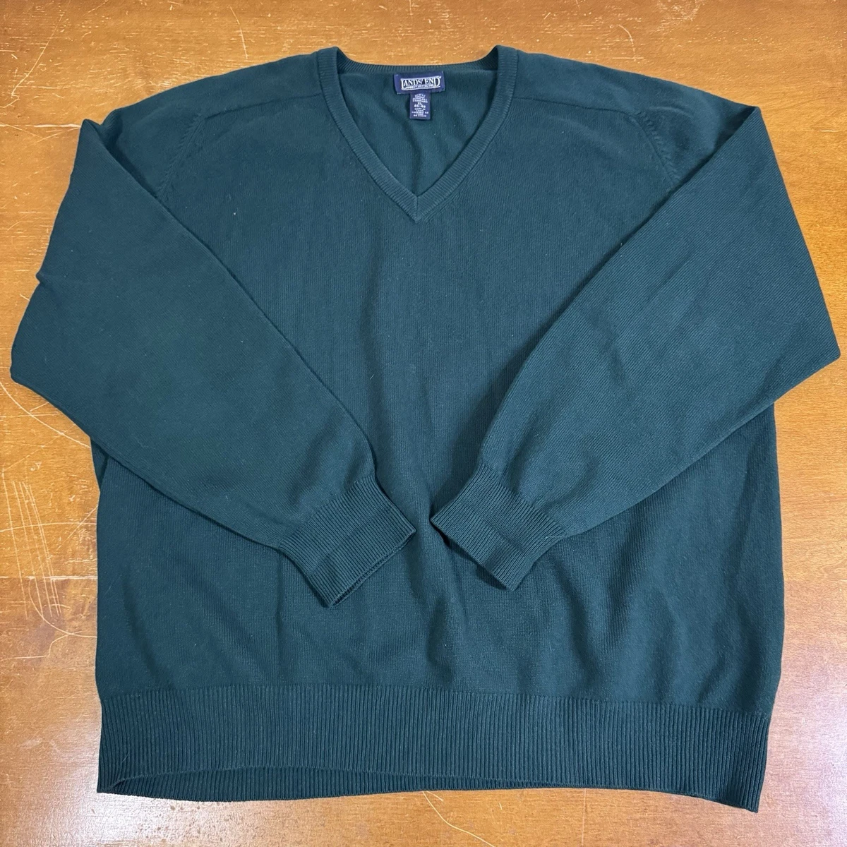 名作 LAND'S END]CASHMERE KNIT ティファニーブルー M