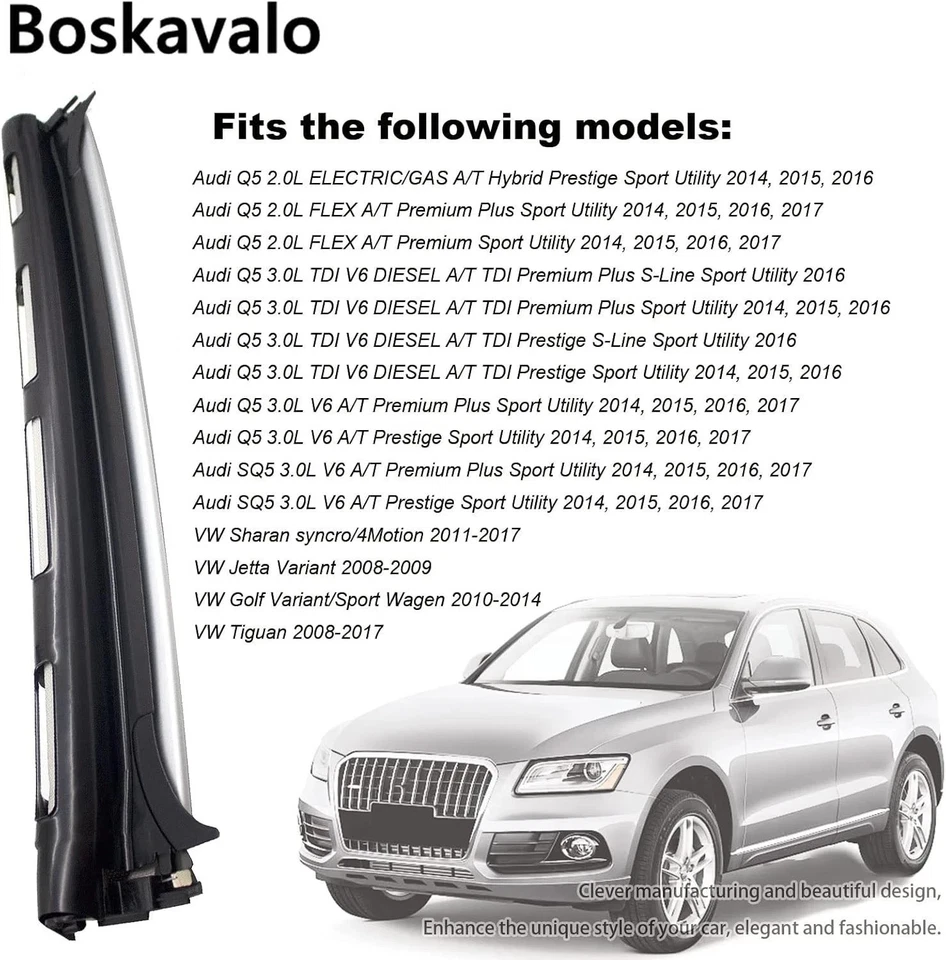 Panoramic Sunroof Sunshade Curtain Cover for VW Jetta Passat Golf Tiguan Audi Q5 - Image 3 of 4