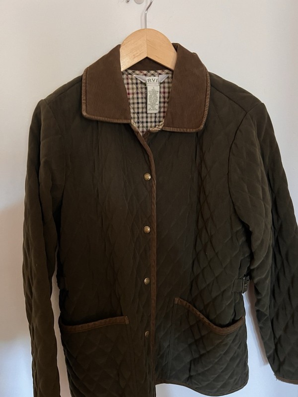 Orvis Jacket Women’s S Brown Quilted Barn Coat Plaid See Description for Details