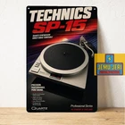 Technics SP-15 Turntable Metal Poster Tin Sign DJ Vinyl Hi-Fi Wall Art New