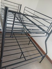 Triple Sleeper Metal Bunk Bed Single Double Bed Frame