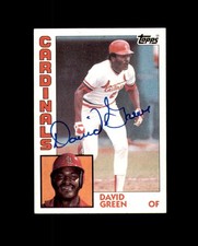 David Green Signed 1984 Topps St. Louis Cardinals Autograph