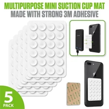 Cellet Multipurpose Mini Suction Cup Mat 5-Pack – Strong 3M Adhesive