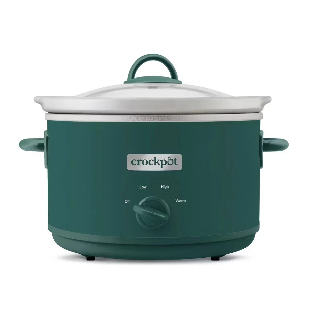 Crock-Pot 4.5qt Slow Cooker Ponderosa Green: Ceramic Stoneware, 3 Settings,
