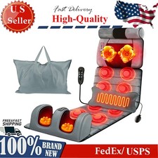 Full Body Electric Massage Mat Heating Vibration Massage Pad Cushion Massage