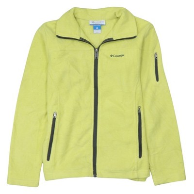 Columbia Damen gelb Fleece durchgehender Reißverschluss Jacke Größe 14