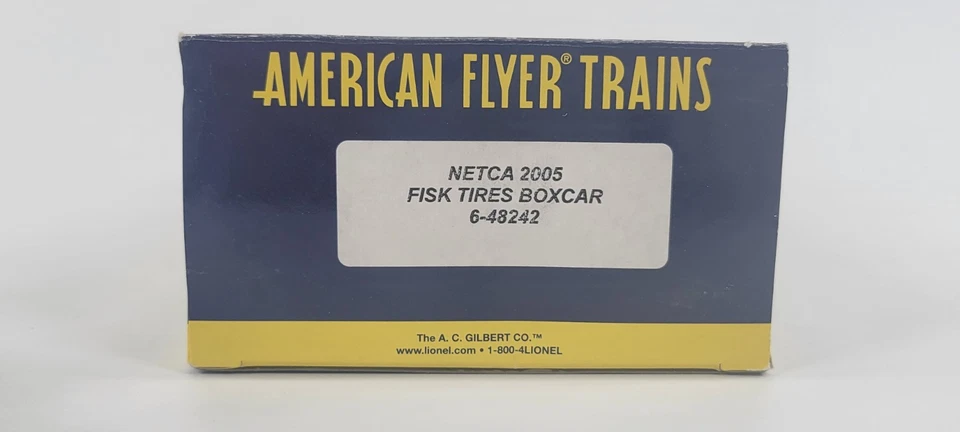 RARE S-Gauge American Flyer  6-48242 Fisk Tires Box Car - NETCA 2005 - NIB - Image 3 of 4