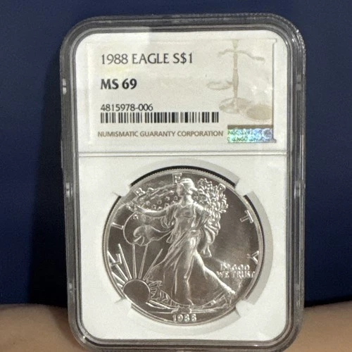 1988 United States Silver $1 Eagle MS69 NGC