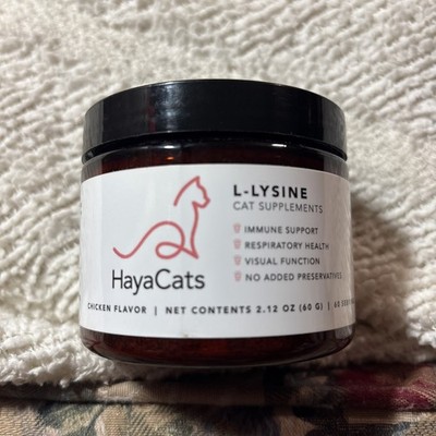 HayaCats L-Lysine Powder for Cats   Immune & Respiratory Support   Exp 03/2026