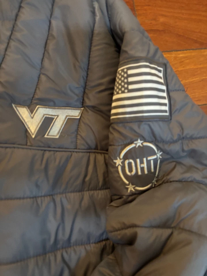 Virginia Tech Hokies Colosseum OHT Military Appreciation Puffer Jacket XXL - Image 3 of 4