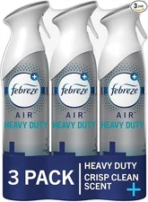 Febreze Air Mist Air Freshener Spray, Odor-Fighting Clean Scent, 8.8 oz, 3 Count