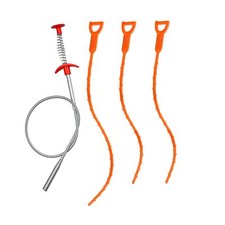 4PCS Drain Augers Hair Drain Clog Remover Bendable Drain Cleaner