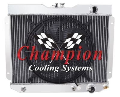 4 Row Western Champion Radiator W/ 16'' Fan for 1965 Chevrolet Bel Air #MC65BA