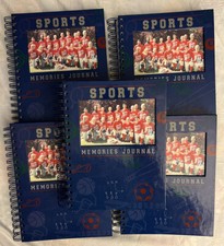  5 Sports Team Memories Journals Scrapbook Blue Spiral Books