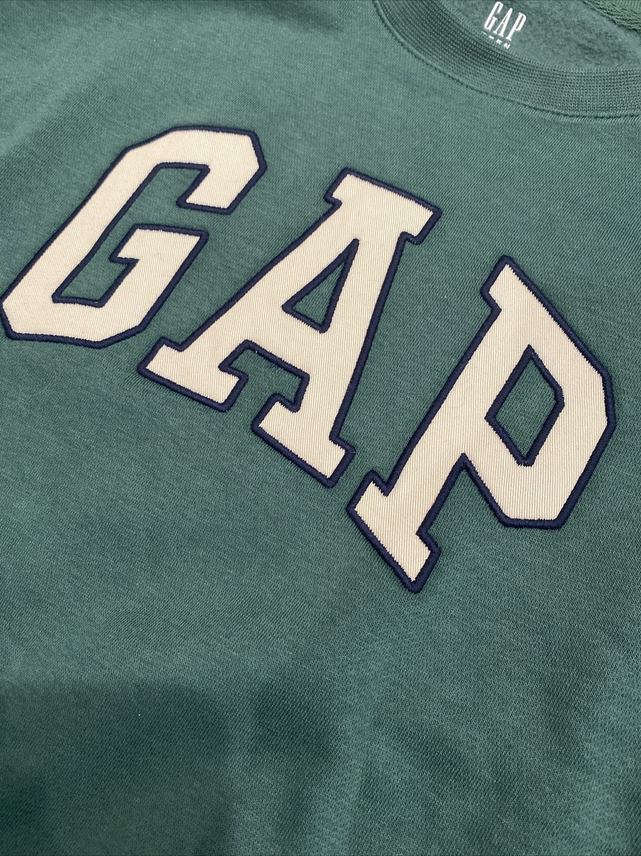 GAP Teen Green Logo Pullover Sweatshirt size 14-16 | eBay
