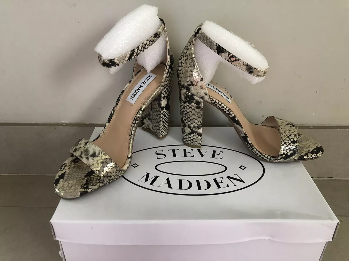 BNIB NEW Steve Madden Womens Carrson Open Toe Sandal Multi Snake Size 5 38 120