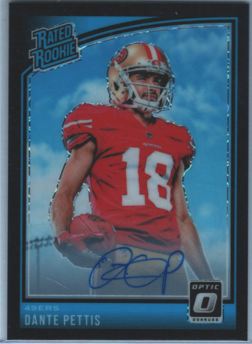 Dante Pettis Panini Donruss Optic #171 Autograph-Black Velocity