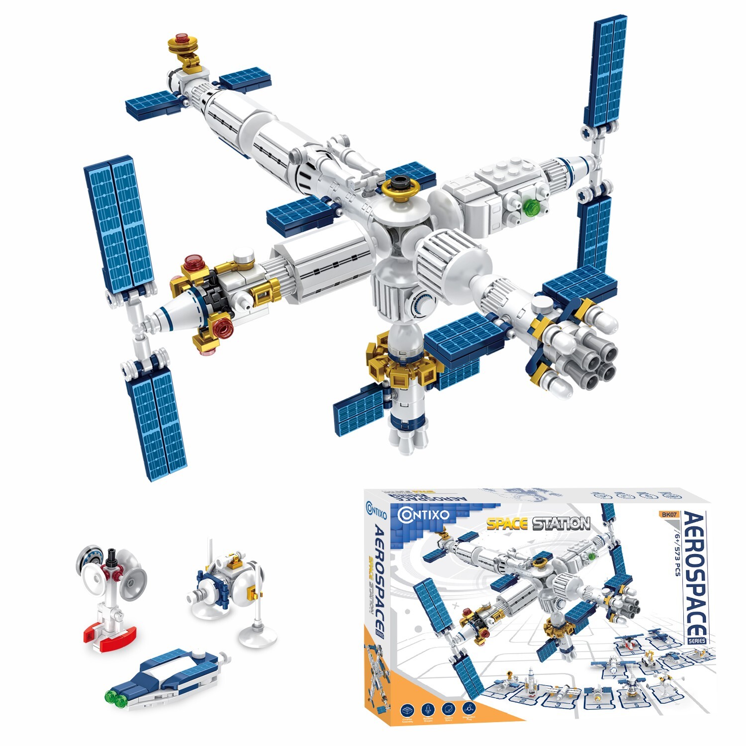 Contixo Space Station Building Block Brick Model STEM Toy Set Kit BK07 359 PCS