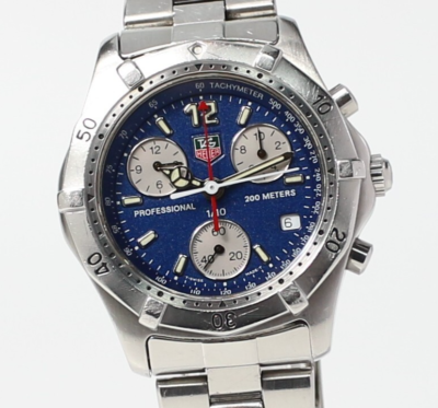 As-is] TAG HEUER Professional 2000 CK1112 39mm Blue Dial Quartz
