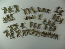 44 Plastic Toy Figurines - ARMY SOLDIERS most unbranded, a few TIM-MEE  WERNER