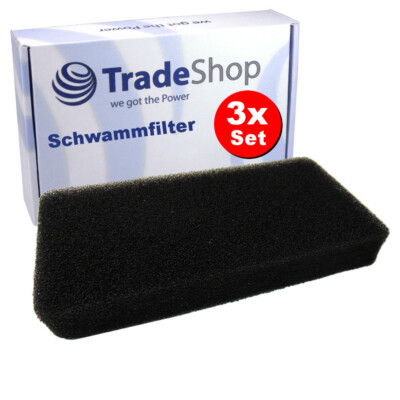 3x Schaumfilter Schwammfilter für Gorenje WT7120S WT7122S BFD82CH D9664E D9665E