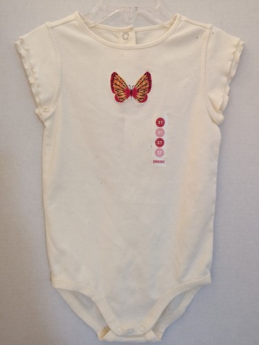 NWT GYMBOREE SPRING EMBROIDERED BUTTERFLY BODYSUIT TOP SZ 3T 3