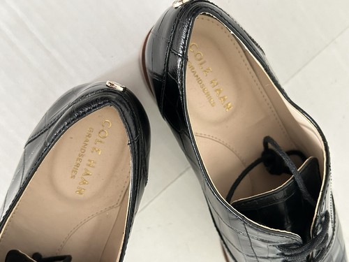 Cole Haan Grand Series 360 Women's Black Lace Up Croc Oxford Shoes Size 5.5 B - Picture 7 of 9