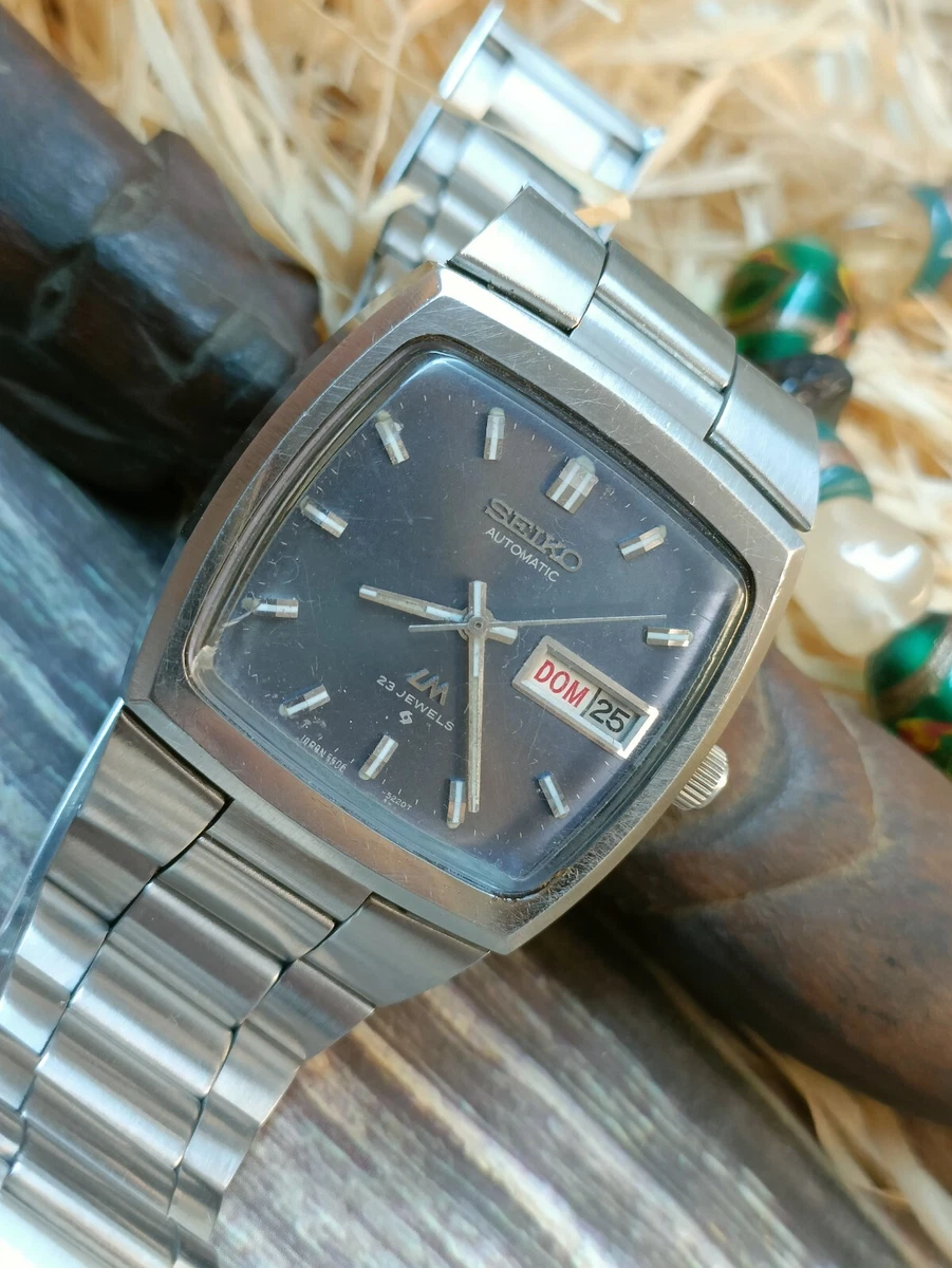 AUTHENTIC SEIKO AUTOMATIC LM 23 JEWELS BLUE DIAL DAY DATE MEN S