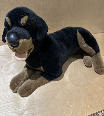 E & J Classic HK 21” Realistic Rottweiler Dog Stuffed Plush | eBay