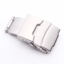 Stainless Steel Deployment Double Lock Buckle Folding Clasp For Watch Strap