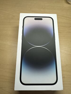 Apple iPhone 14 Pro Max Space Black 256GB Empty Box Only & Sticker No Phone