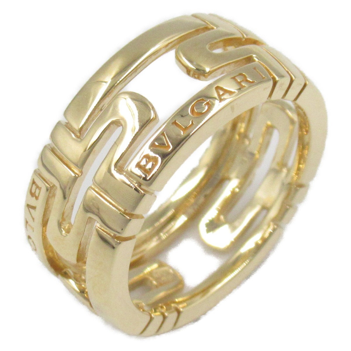 BVLGARI Parentesi small Ring 18KYG Yellow Gold Used women US size #48