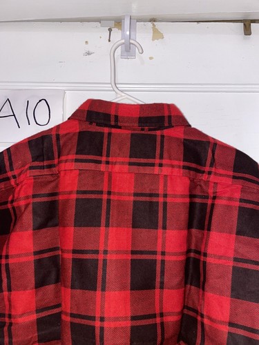 Vintage Sears Perma-Prest Flannel Shirt XL 17-17.5 Red Mackintosh Tartan New Tag - Picture 11 of 13