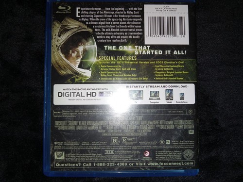 Alien (1979) Blu Ray, Theatrical And Directors Cut - Picture 2 of 3