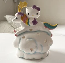 Hello Kitty Blue Sky Clayworks  Sweet Shoppe Tea Light Candle House NEW 2024