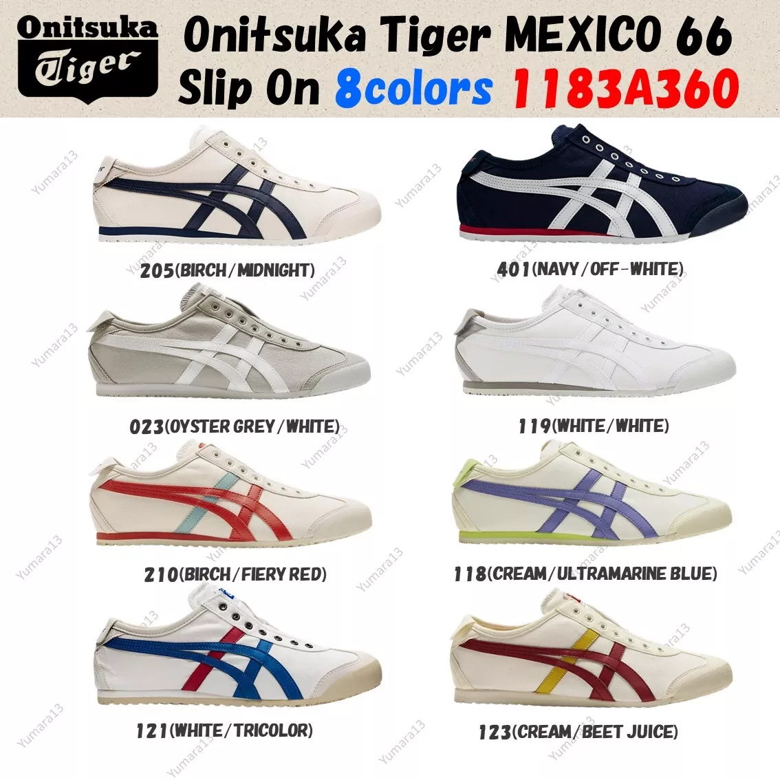 Onitsuka Tiger MEXICO 66 SLIP-ON Unisex Shoes 8colors 1183A360 4-14 Brand New eBay