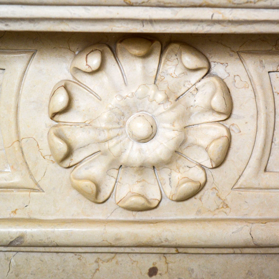 Chimenea Abrigo Mármol Amarillo Egipcio Marco Clásico L150Cm Foto 2 de 4