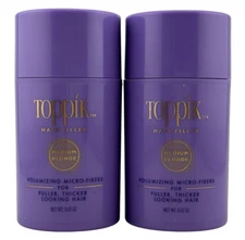 2 Pack Toppik Hair Filler Volumizing Micro Fibers Thicker Medium Blonde 0.42 Oz