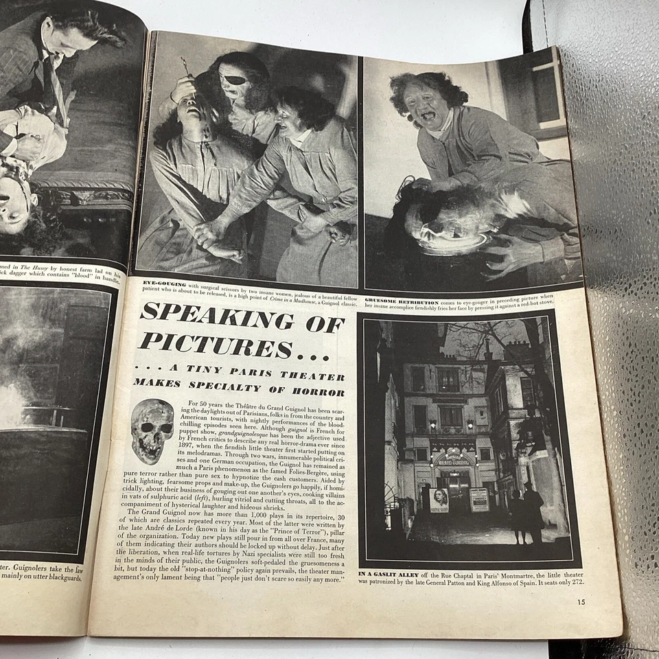 LIFE Mag. Apr. 28, 1947 Paris Horror Theatre Jackie Robinson Rookie Year Picture - Imagem 4 de 4