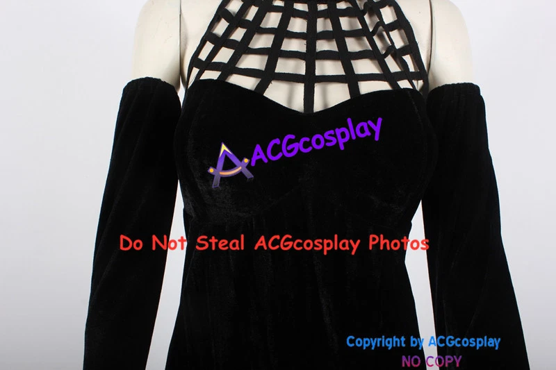 Soul Eater Arachne Cosplay Costume black velvet fabric made - Image 2 of 4