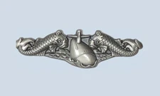 SSN 688 Los Angeles Class Enlisted Dolphins Navy Submarine Oxidized Badge
