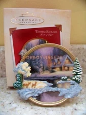 Hallmark 2002 Deer Creek Cottage Kinkade Painter Light Christmas Ornament