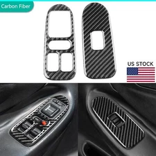 For Acura Integra 94-01 Real Carbon Fiber Interior Window Lift Switch Panel Trim