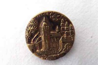 A METAL BUTTON METAL BACK A STUDY OF BUILDINGS DESIGN 3CMS (966)