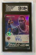 RJ Barrett 2019 Hoops Premium Stock Rookie Ink Prizm Auto RI-RJB SGC 10 10 RC